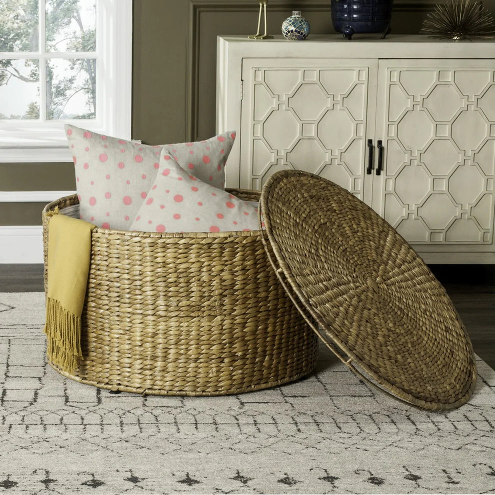 Safavieh Jesse Wicker Storage Coffee Table - Natural | Coffee Tables | Modishstore - 5