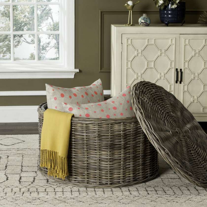 Safavieh Jesse Wicker Storage Coffee Table | Coffee Tables | Modishstore - 2