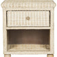 Safavieh Adira Natural White Wash Wicker Nightstand With Drawer And 8"H Storage | Nightstands |  Modishstore 