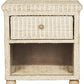 Safavieh Adira Natural White Wash Wicker Nightstand With Drawer And 8"H Storage | Nightstands | Modishstore - 1