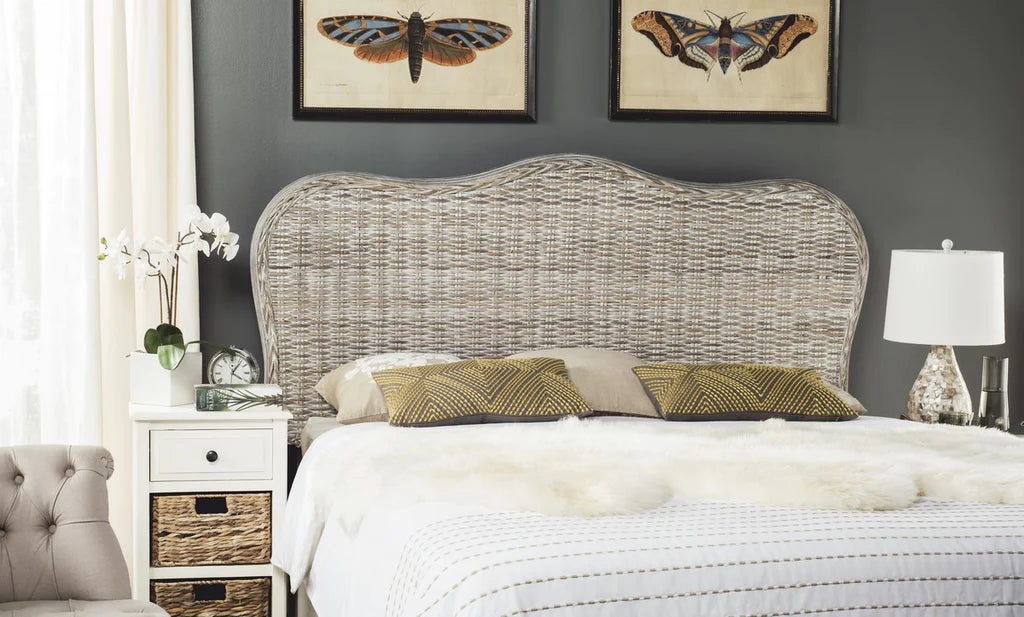 Safavieh Imelda Headboard Queen Size - White Washed | Headboards | Modishstore