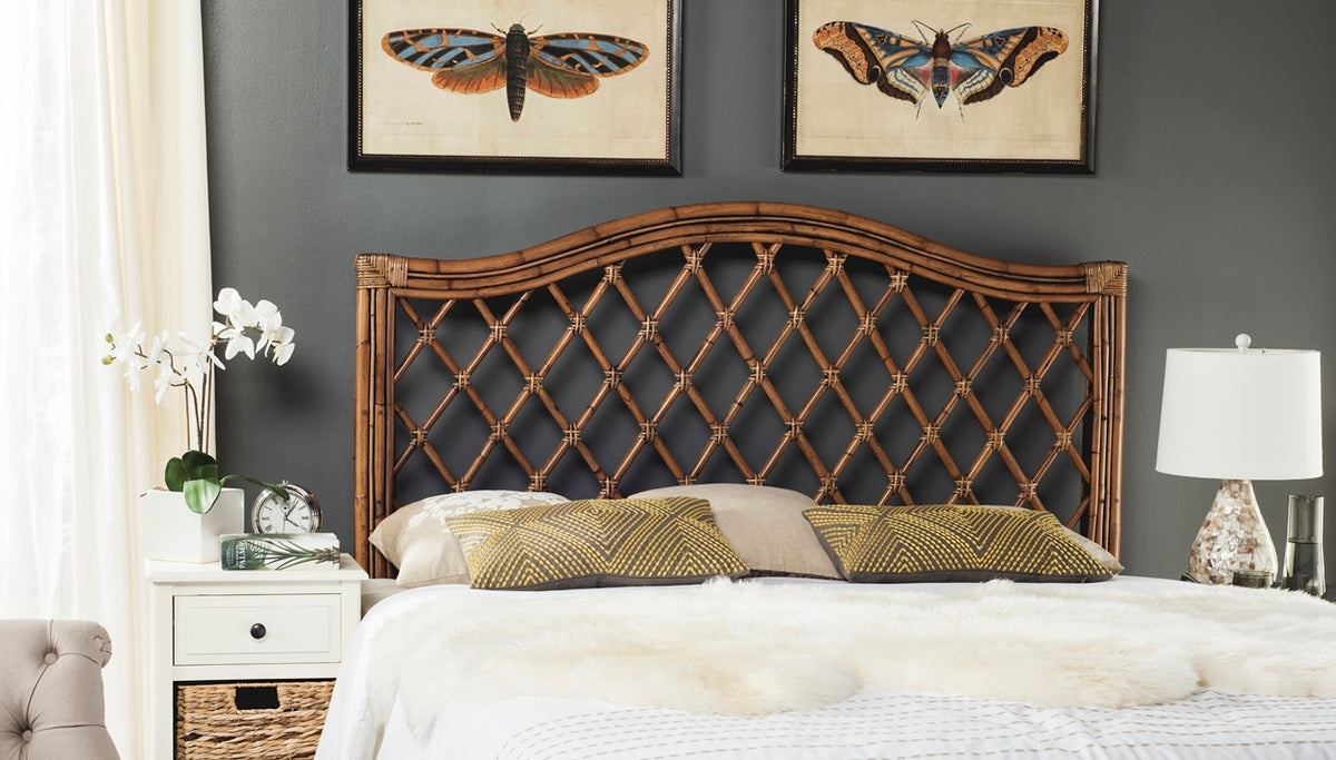 Safavieh Gabrielle Headboard Queen Size - Brown | Headboards | Modishstore