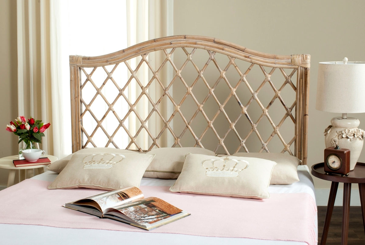 Safavieh Gabrielle Headboard Queen Size - White Washed | Headboards | Modishstore