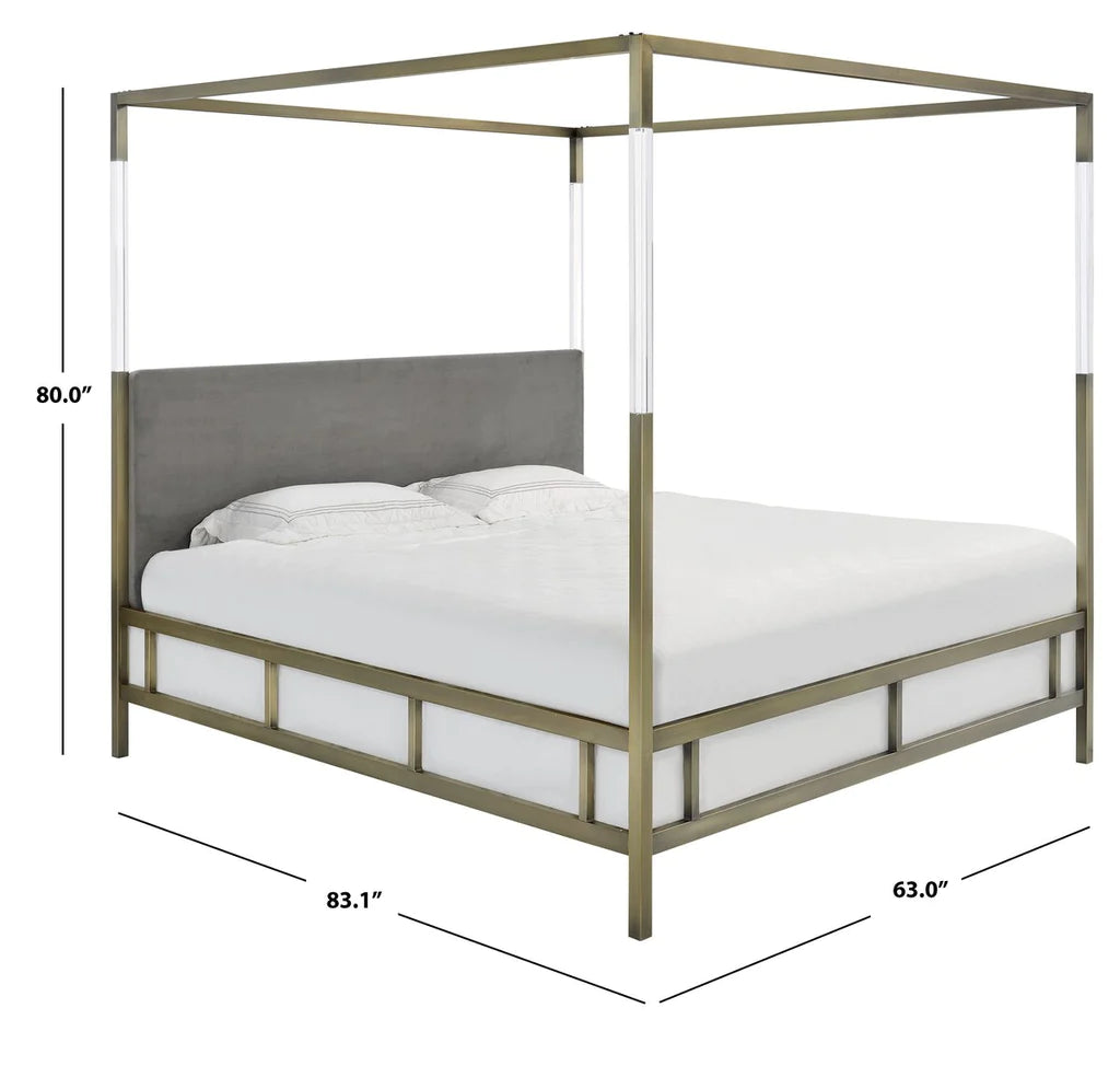 Safavieh Dorothy Acrylic Canopy Bed - Gold | Beds | Modishstore - 3