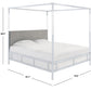 Safavieh Dorothy Acrylic Canopy Bed - Silver | Beds | Modishstore - 4