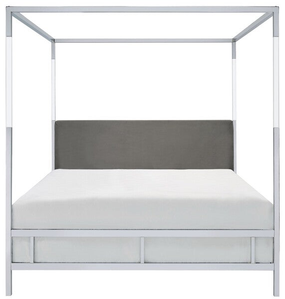 Safavieh Dorothy Acrylic Canopy Bed - Silver | Beds | Modishstore - 2