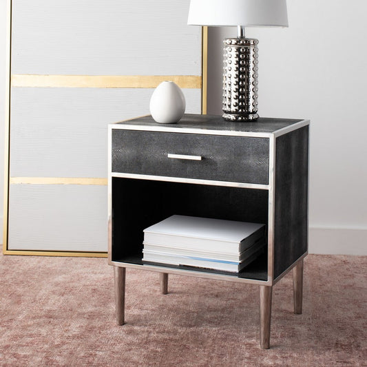 Safavieh Tammy Faux Shagreen Nightstand | Nightstands | Modishstore