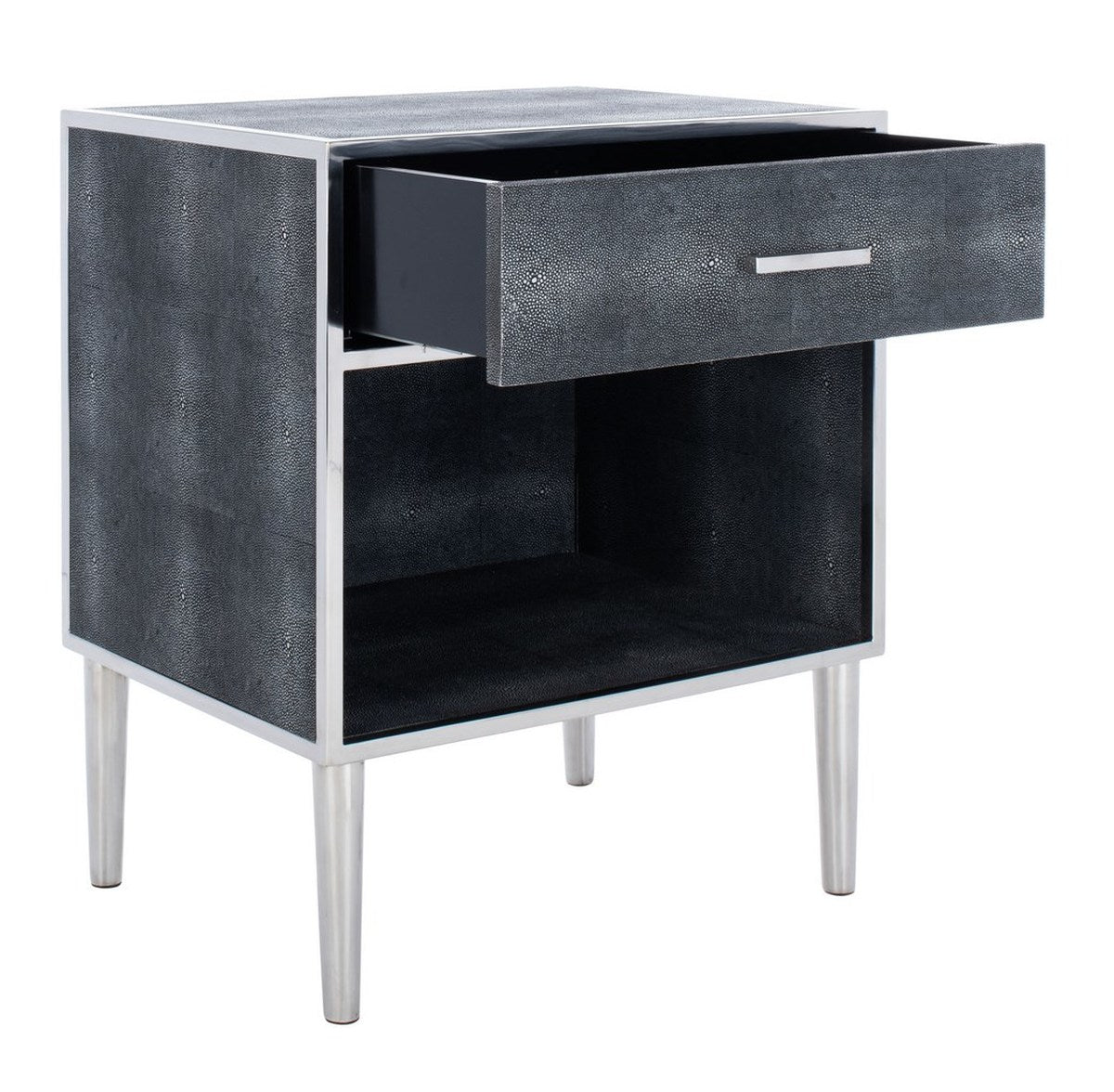 Safavieh Tammy Faux Shagreen Nightstand | Nightstands | Modishstore - 4