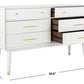 Safavieh Madden Retro Dresser - White and Brass | Dressers | Modishstore - 3