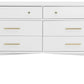 Safavieh Madden Retro Dresser - White and Brass | Dressers | Modishstore - 2