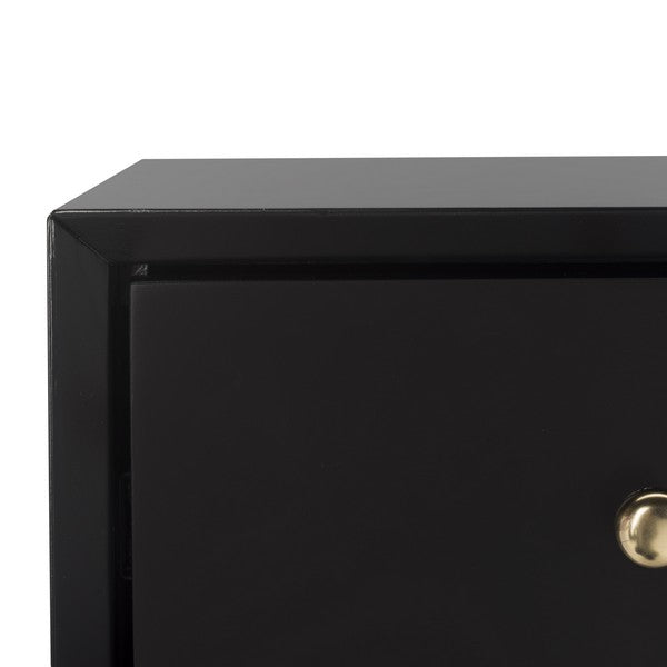 Safavieh Madden Retro Dresser - Black and Brass | Dressers | Modishstore - 4