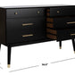 Safavieh Madden Retro Dresser - Black and Brass | Dressers | Modishstore - 3