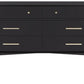 Safavieh Madden Retro Dresser - Black and Brass | Dressers | Modishstore - 2