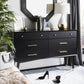 Safavieh Madden Retro Dresser - Black and Brass | Dressers | Modishstore