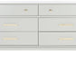 Safavieh Madden Retro Dresser - Gray and Brass | Dressers | Modishstore - 2