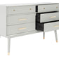 Safavieh Madden Retro Dresser - Gray and Brass | Dressers | Modishstore - 3
