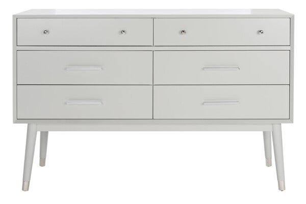 Safavieh Madden Retro Dresser - Gray and Silver | Dressers | Modishstore - 2