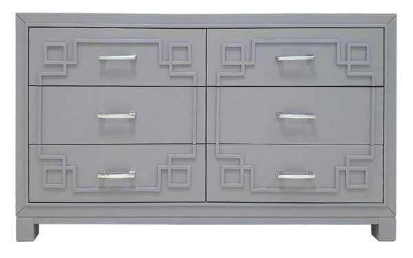 Safavieh Raina 6 Drawer Dresser - Gray | Dressers | Modishstore - 2