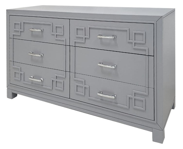 Safavieh Raina 6 Drawer Dresser - Gray | Dressers | Modishstore - 3