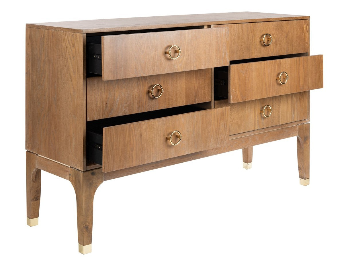 Safavieh Lorna Contemporary Dresser - Rustic Oak | Dressers | Modishstore - 5