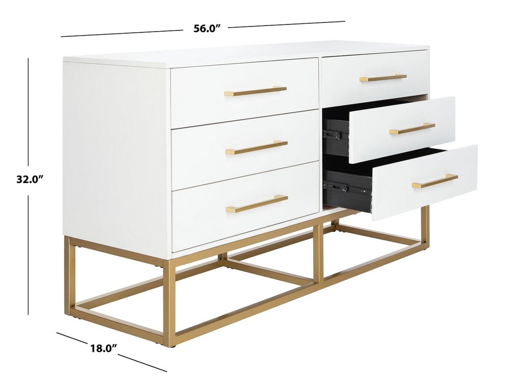 Safavieh Estelle Dresser - White | Dressers | Modishstore - 4