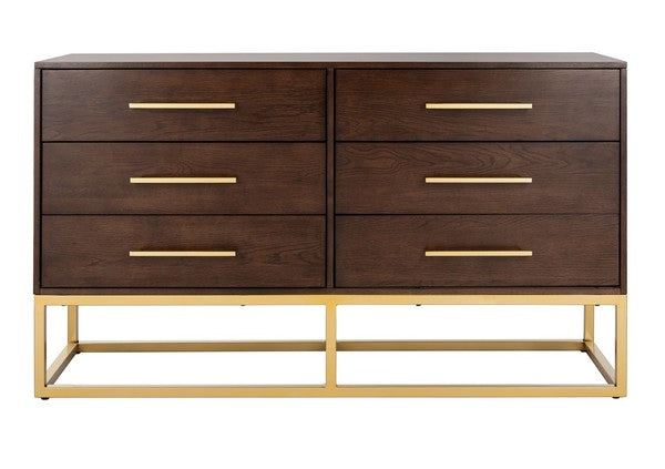 Safavieh Estelle Dresser - Walnut | Dressers | Modishstore - 2