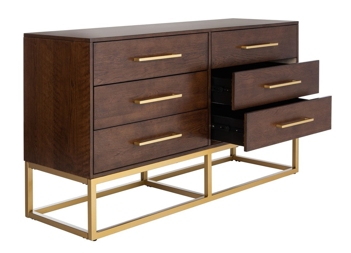 Safavieh Estelle Dresser - Walnut | Dressers | Modishstore - 3