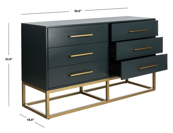 Safavieh Estelle Dresser - Teal | Dressers | Modishstore - 3