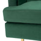 Safavieh Konrad Velvet Sofa - Emerald | Sofas | Modishstore - 5