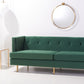 Safavieh Konrad Velvet Sofa - Emerald | Sofas | Modishstore