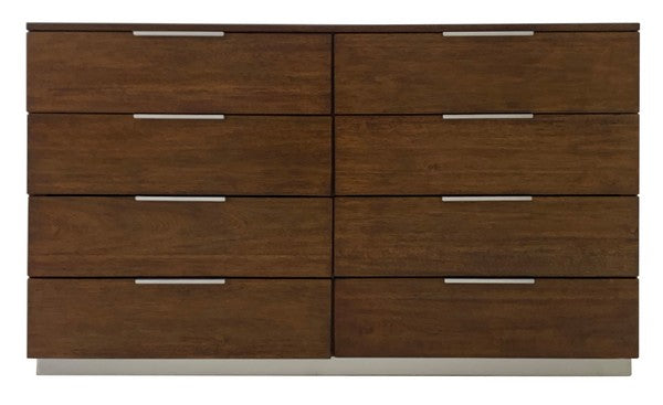 Safavieh Brylin 8 Drawer Dresser - Dark Walnut | Dressers | Modishstore - 2