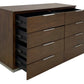 Safavieh Brylin 8 Drawer Dresser - Dark Walnut | Dressers | Modishstore