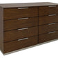 Safavieh Brylin 8 Drawer Dresser - Dark Walnut | Dressers | Modishstore - 3