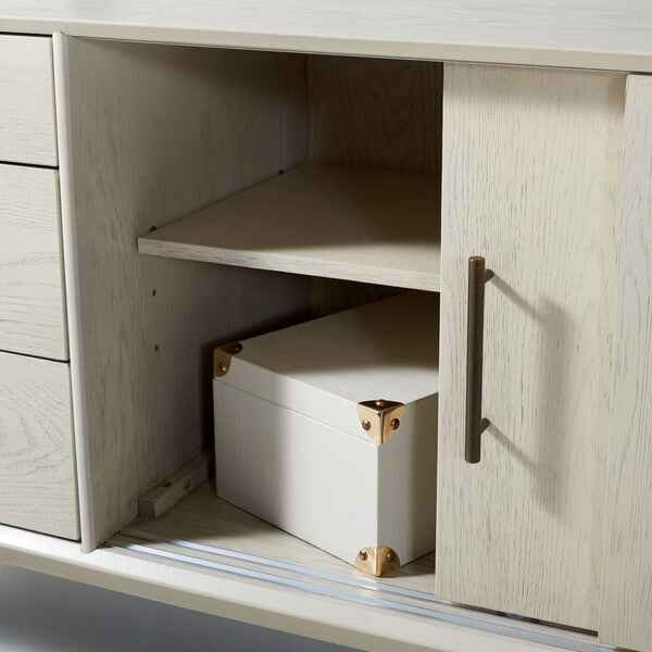 Safavieh Tomas Mid-Century Media Stand - White Washed | Accent Tables | Modishstore - 5