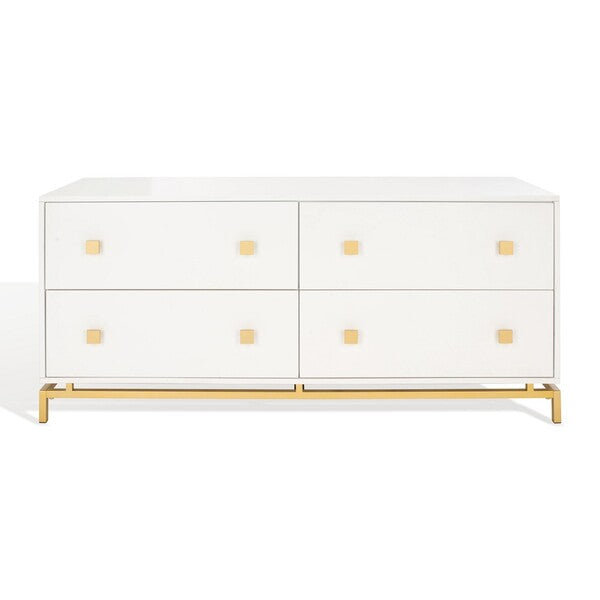 Safavieh Claudette 4 Drawer Dresser - White | Dressers | Modishstore - 2