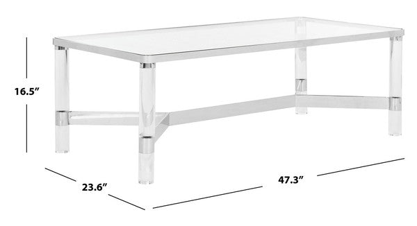 Safavieh Suzanna Coffee Table - Silver | Coffee Tables | Modishstore - 3