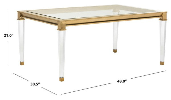 Safavieh Charleston Coffee Table - Gold | Coffee Tables | Modishstore - 4