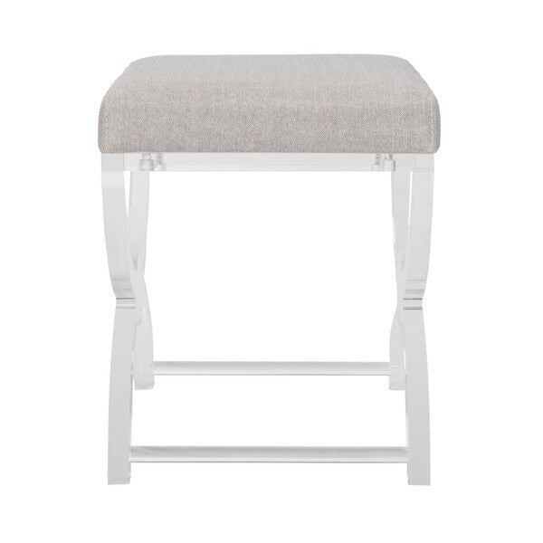 Safavieh Delfina Vanity Stool - Clear | Ottomans | Modishstore - 2