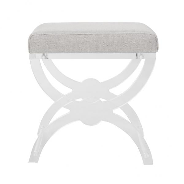 Safavieh Delfina Vanity Stool - Clear | Ottomans | Modishstore - 4