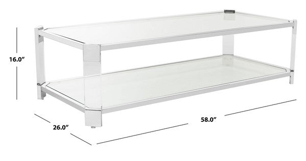 Safavieh Gianna Acrylic Coffee Table - Clear | Coffee Tables | Modishstore - 3