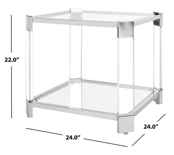Safavieh Gianna Acrylic End Table - Clear | Accent Tables | Modishstore - 4