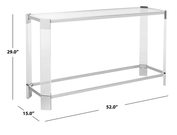 Safavieh Gianna Acrylic Console Table - Clear | Console Tables | Modishstore - 3