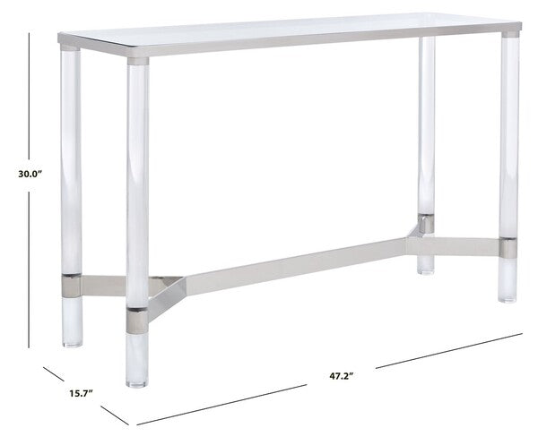 Safavieh Suzanna Acrylic Console Table - Silver | Console Tables | Modishstore - 3