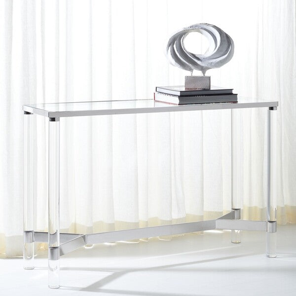 Safavieh Suzanna Acrylic Console Table - Silver | Console Tables | Modishstore