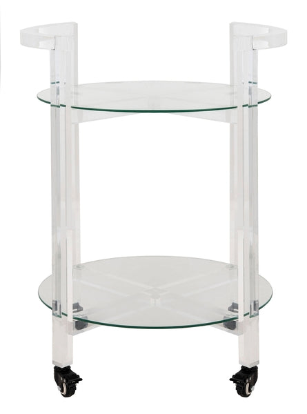 Safavieh Jules 2 Tier Acrylic Bar Cart - Clear | Bar Carts | Modishstore - 4