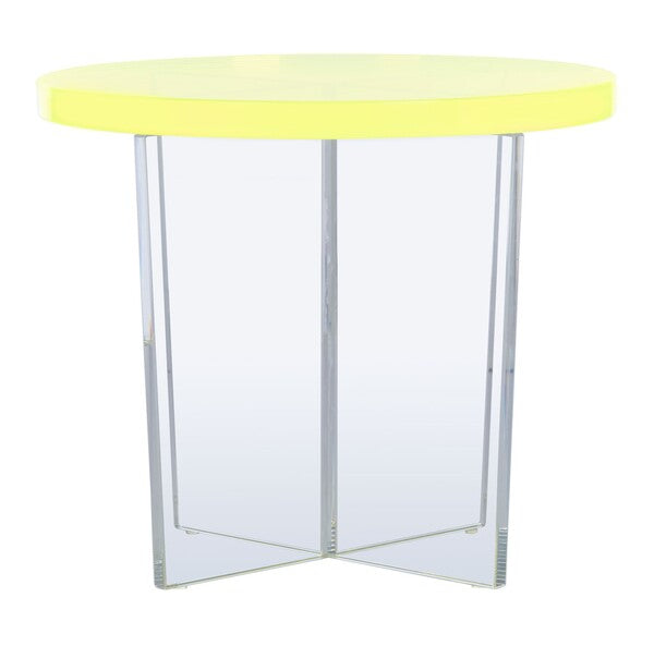 Safavieh Edwards Acryllic Accent Table - Neon | Accent Tables | Modishstore