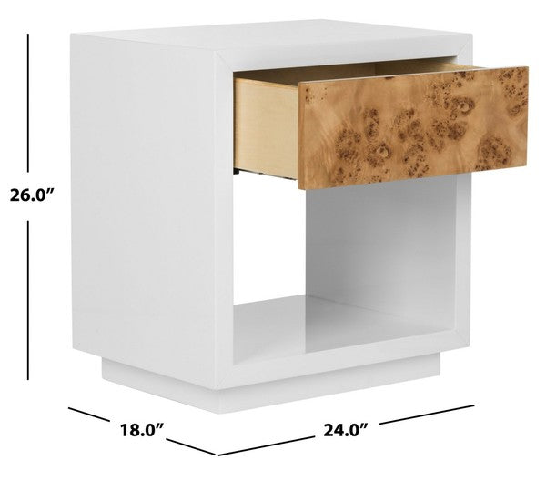 Safavieh Aldo Side Table - White | Accent Tables | Modishstore - 3