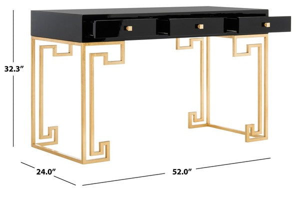 Safavieh Valeria Writing Desk - Black | Desks | Modishstore - 3