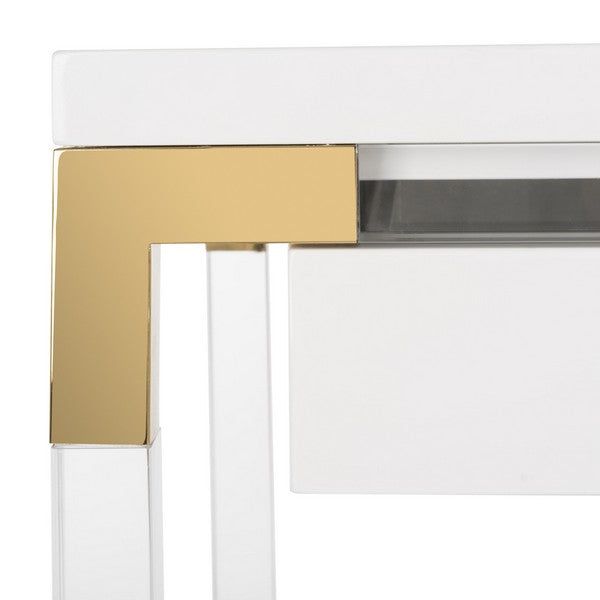 Safavieh Dariela Acrylic Desk - White | Desks | Modishstore - 4