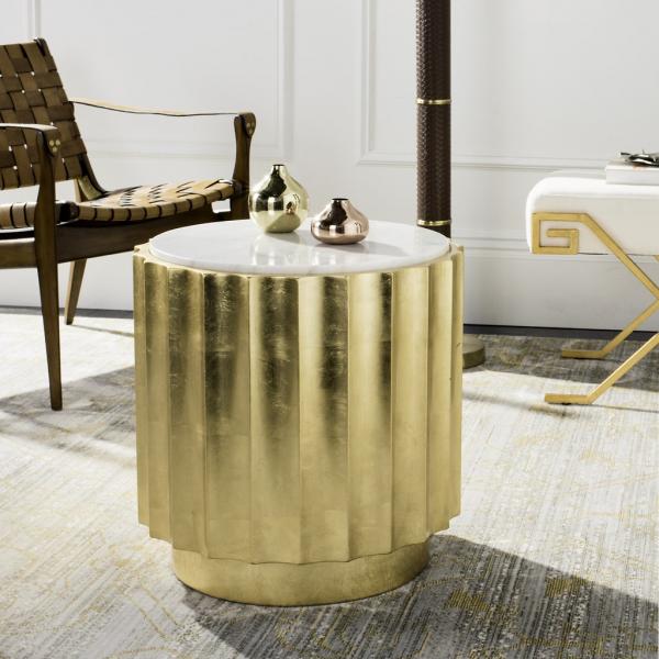 Safavieh Elodie Gold Side Table - Gold | Accent Tables | Modishstore